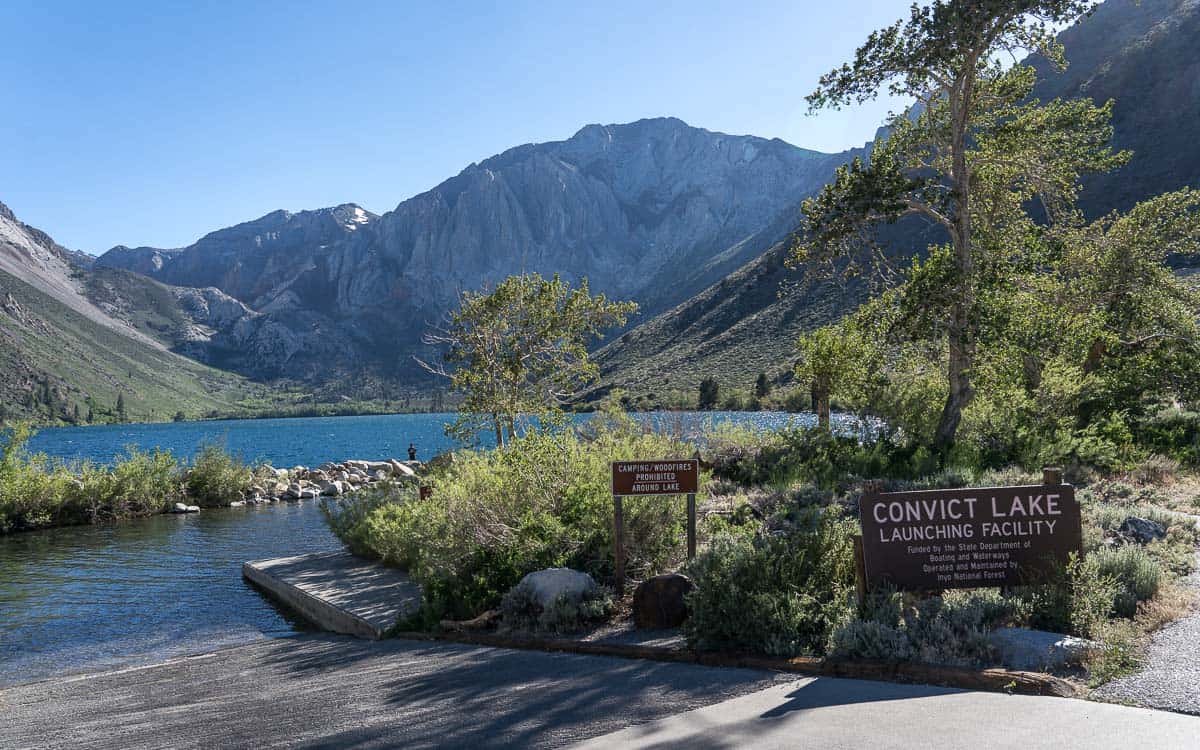 Boat ramp at Convict Lake